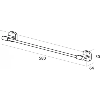 Tiger RAMOS Dvieļu turētājs, hroms