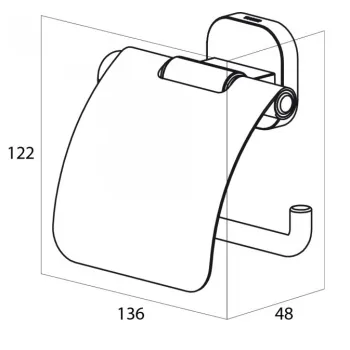 Tiger RAMOS Tualetes papīra turētājs, hroms
