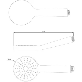 Ravak Rokas duša Flat S 1 poz., hroms 960.00