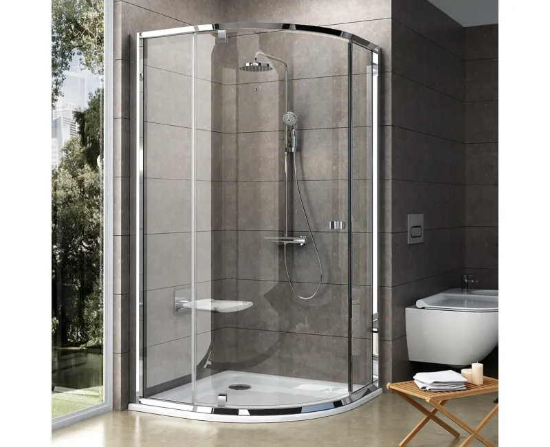 RAVAK PIVOT Pusapaļā dušas kabīne PSKK3 100x100cm, spīdīgs/hroms