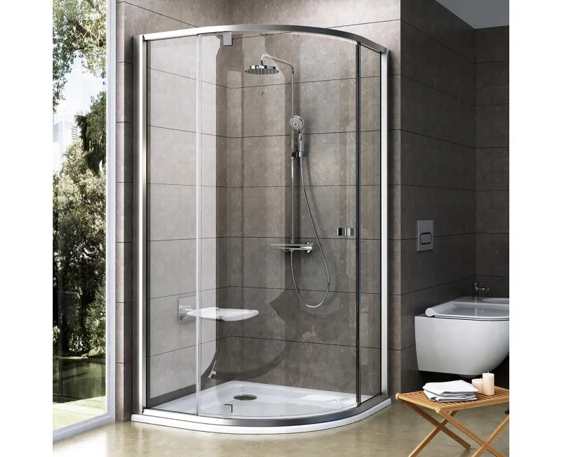 RAVAK PIVOT Pusapaļā dušas kabīne PSKK3 90x90cm, satīns/satīns