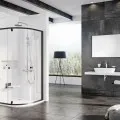 RAVAK PIVOT Pusapaļā dušas kabīne PSKK3 90x90cm, melns