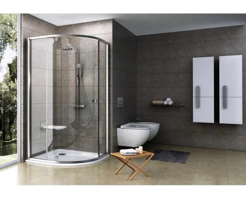 RAVAK PIVOT Pusapaļā dušas kabīne PSKK3 90x90cm, satīns/satīns