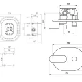 RAVAK Chrome CR 065.20 Zemapmetuma vannas/dušas jaucējkrāna dekoratīvā daļa, X070432