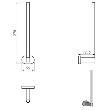 Ravak Chrome Rezerves tualetes papīra turētājs, hroms CR 420.00