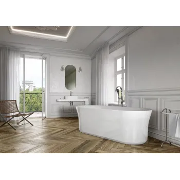 Vanna Ravak YPSILON 1800x800mm Akrila Balta / Hromēta izplūde