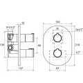 RAVAK Chrome CR063.20 Zemapm. vannas/dušas termostata jaucējkrāns, X070432