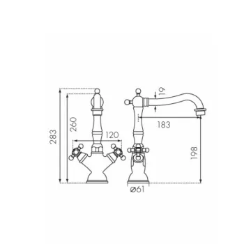 BLUE WATER RIMINI-INOX Virtuves jaucējkrāns