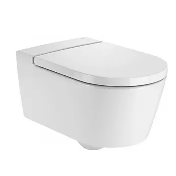 Roca Inspira Round Rimless Piekaramais WC pods ar Slow Close vāk