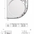 Roltechnik Pusapaļa dušas kabīne LLR2 900x900 mm, spīdīgs