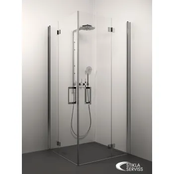 Stikla Serviss Dušas stūris kvadrātveida ALEXA 60x60cm