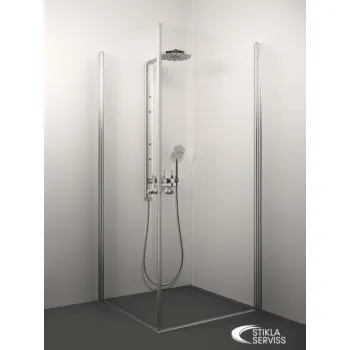 Stikla Serviss Dušas stūris kvadrātveida AMELIA 100x100cm