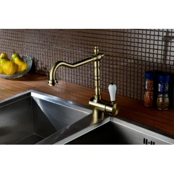 BLUE WATER SYCYLIA Virtuves jaucējkrāns, antīks Zelta