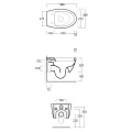 Simas LFT Spazio Rimless Piekaramais WC pods ar vāku, LFT18