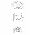 Simas Vignoni Rimless Piekaramais WC pods ar vāku,  VI18/F85/VI004