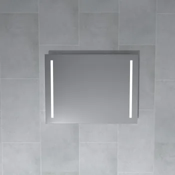 Stikla Serviss Spogulis ar LED apgaismojumu EMILIA 60x60cm
