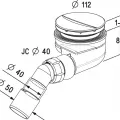 Radaway Dušas sifons D90 Turboflow TB90P
