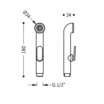 TRES BIDETTA Rokas duša, hroms 29911351