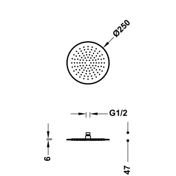 TRES INOX Antilime Dušas galva D25cm, 134315003