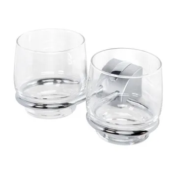 Tiger LINA Glāžu turētājs ar 2 glāzēm, matēts hroms/hroms