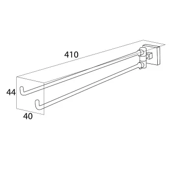 Tiger Melbourne Divzaru dvieļu turētājs, hromēts misiņš