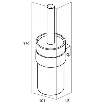 Tiger BOLD Tualetes birste ar turētāju, melns
