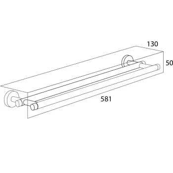 Tiger Boston Dubultais dvieļu turētājs, pulēts ner.tērauds