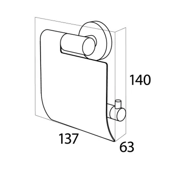 Tiger Boston Tualetes papīra turētājs, pulēts ner.tērauds