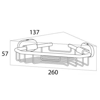 Tiger LUCCA Stūra grozs, hroms