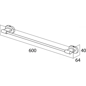 Tiger LUCCA Dvieļu turētājs, hroms
