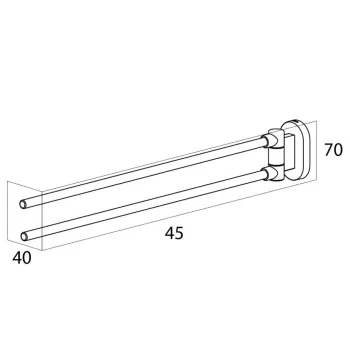 Tiger LUCCA Divzaru dvieļu turētājs, hroms