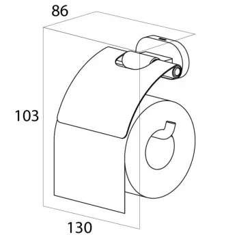 Tiger LUCCA Tualetes papīra turētājs, hroms