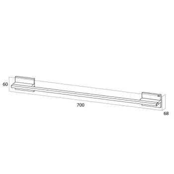 Tiger Safira Dvieļu turētājs, hroms