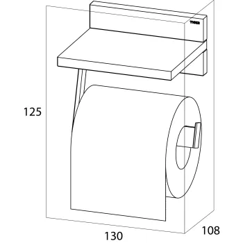 Tiger Safira Tualetes papīra turētājs, hroms/stikls