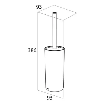 Tiger URBAN Tualetes birste ar turētāju, melns