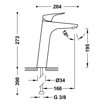 TRES Shower Technology Elektroniska termostata vannas/dušas sistēma, 09286315