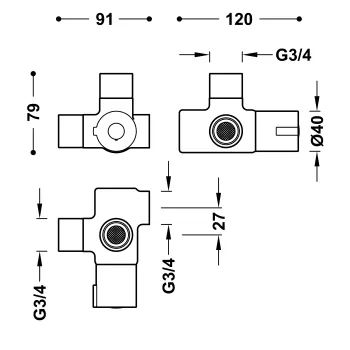 AKC TRES Termostata vārsts, 20725001