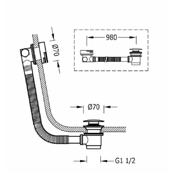 BASE-TRES PLUS Vannas/dušas iebūvējamais jaucējkrāns, hroms 21618001