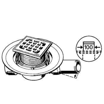 VIEGA Vannas istabas traps, horizontāls 50, 557119 VIEGA Vannas istabas traps, horizontāls 50, 557119