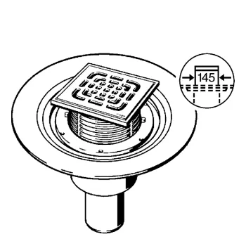VIEGA Advantix grīdas traps, vertikāls 10, 557201 VIEGA Advantix grīdas traps, vertikāls 10, 557201