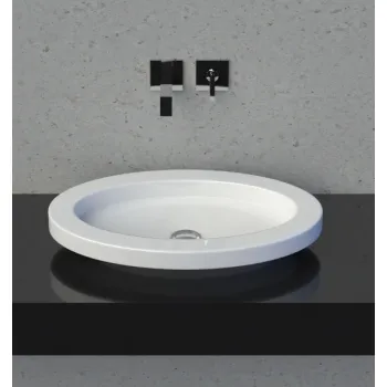 Vispool Akmens masas izlietne OVAL 70x45 cm, balta