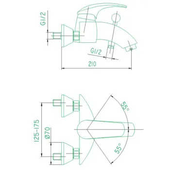 Armatura Vannas/dušas jaucējkrāns AMETYST 404-010-00