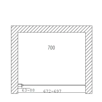 Duschy Door Dušas durvis 70 cm, 5231-70