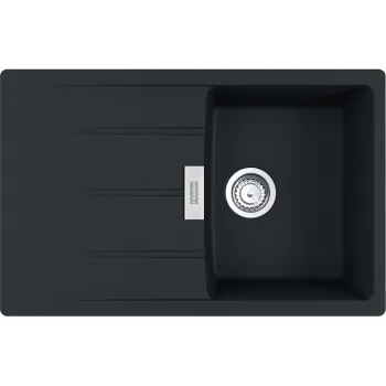 FRANKE Virtuves izlietne CENTRO 78x50 cm, CNG 611-78, melns matēts FRANKE Virtuves izlietne CENTRO 78x50 cm, CNG 611-78, melns matēts