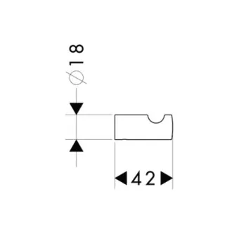 Vannas istabas āķis Hansgrohe Logis, hroms