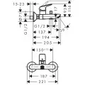 Hansgrohe Logis Vannas/dušas jaucējkrāns, 71400000