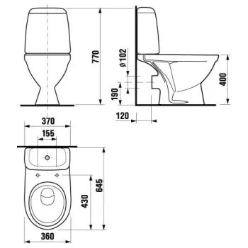 JIKA Lyra Baltic WC bez vāka, H8242860002421