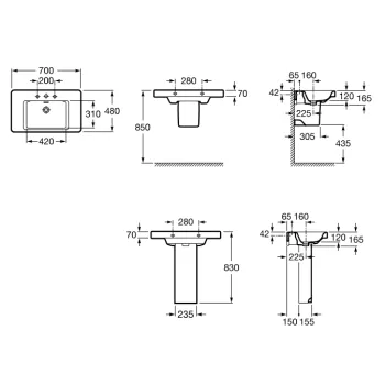 Roca Khroma Vannas istabas izlietne 70x46 cm A327651000