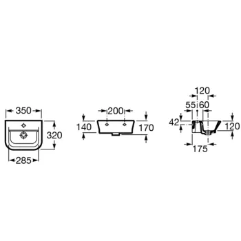 Roca The Gap Vannas istabas izlietne 35x32 cm A327479000