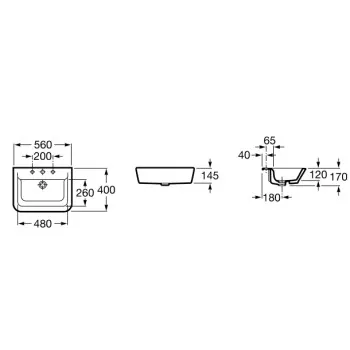 Roca The Gap Vannas istabas izlietne 56x40 cm A32747S000